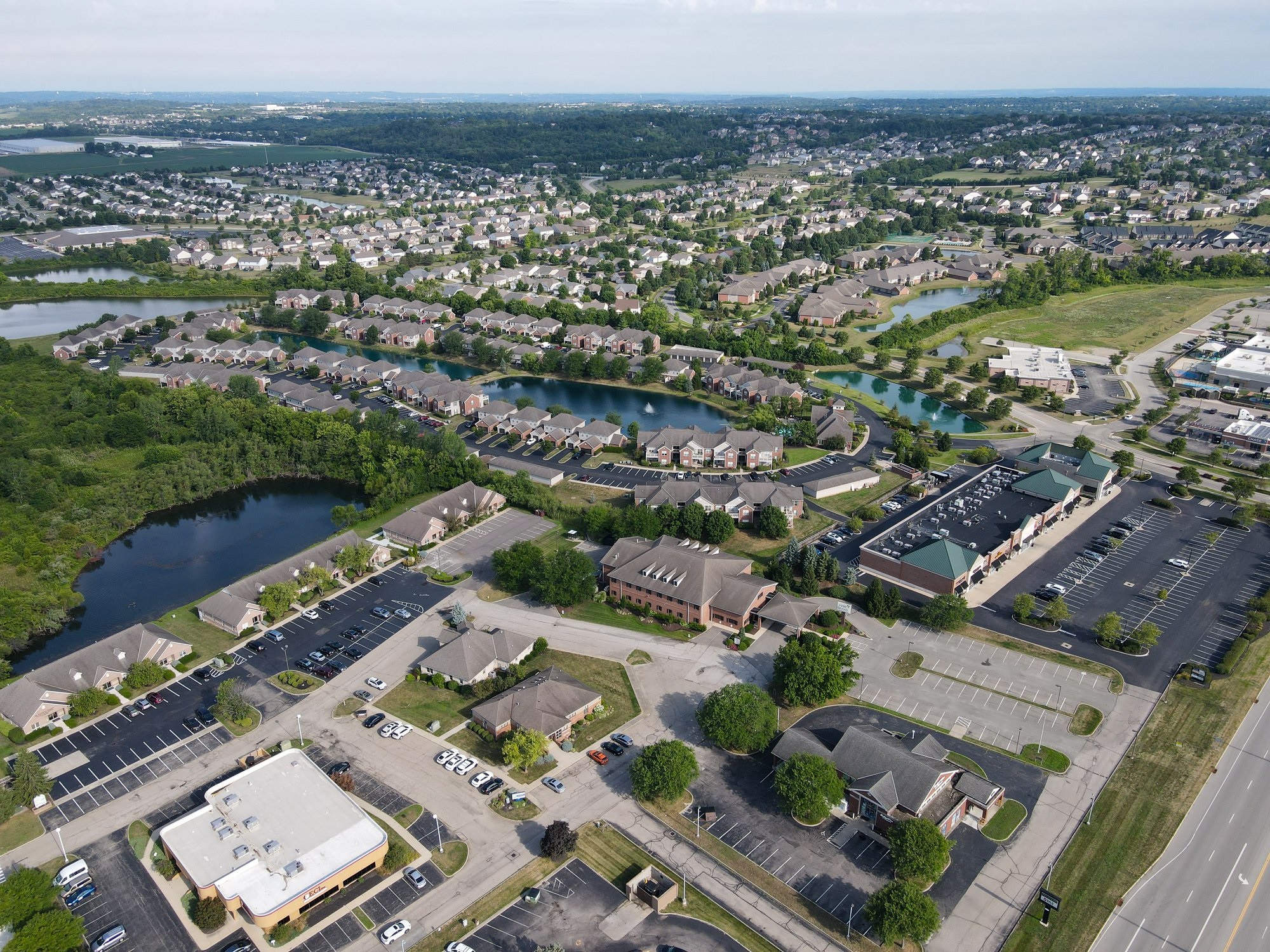 aerial of West Chester housing